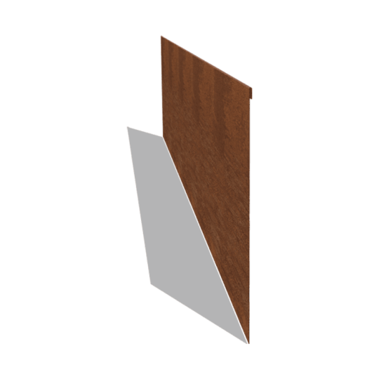 Cortenstaal borderrand geplet 45 cm (lengte 240 cm)