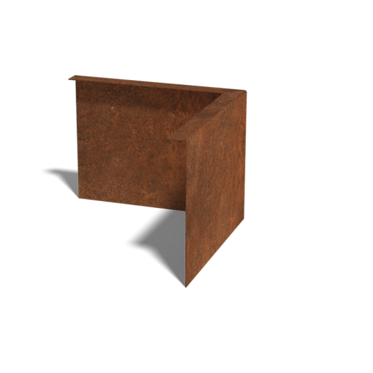 Cortenstaal borderrand gezet 22 cm buitenhoek