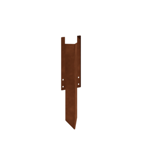 Cortenstaal grondpin middel 22 - 25 cm