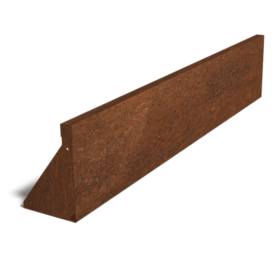 Cortenstaal keerwand recht 150 cm (hoogte 30 cm)