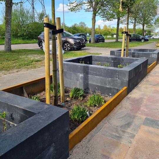 Cortenstaal keerwand - Recht - 150 x 30 cm