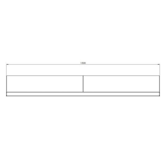 Cortenstaal keerwand recht 150 cm (hoogte 30 cm)