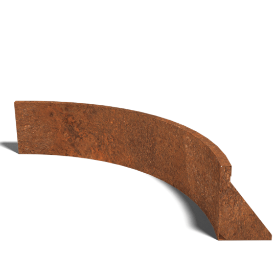 Cortenstaal keerwand - Binnenbocht - 100 x 100 x 30 cm