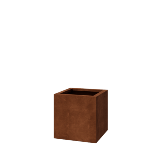 Cortenstaal gelaste plantenbak Montana 50 x 50 x 50 cm