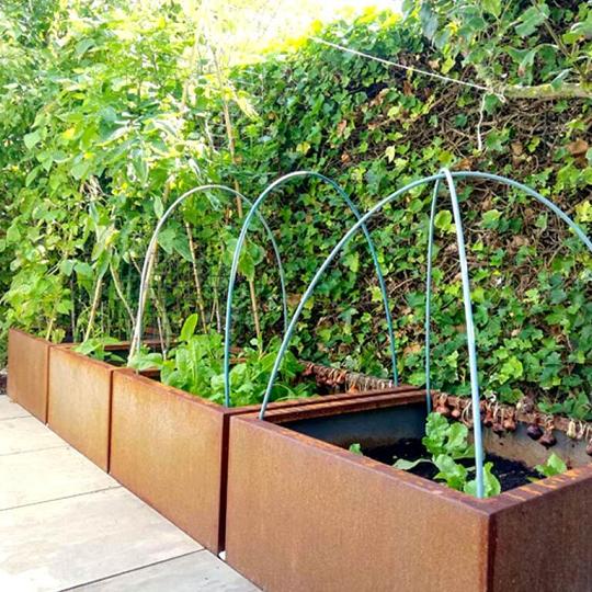 Cortenstaal plantenbak - Vierkant - 80 x 80 x 40 cm - Gelast - Zonder bodemplaat