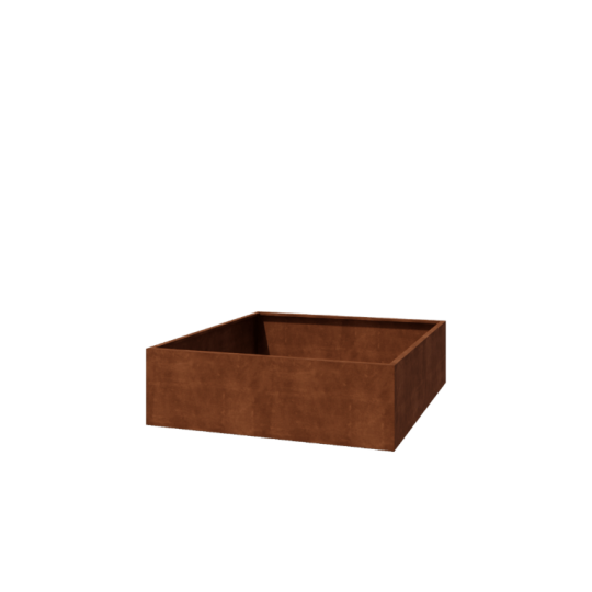 Cortenstaal gelaste plantenbak Montana 200 x 200 x 60 cm (zonder bodemplaat)