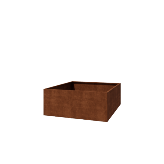 Cortenstaal gelaste plantenbak Montana 200 x 200 x 80 cm (zonder bodemplaat)