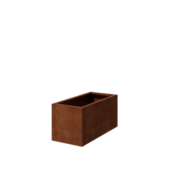 Cortenstaal gelaste plantenbak Montana 100 x 50 x 50 cm met bodem