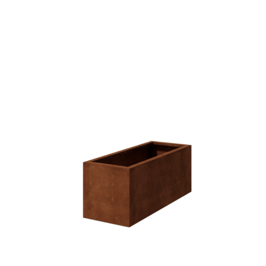 Cortenstaal plantenbak - Rechthoek - 120 x 50 x 50 cm - Gelast - Met bodemplaat