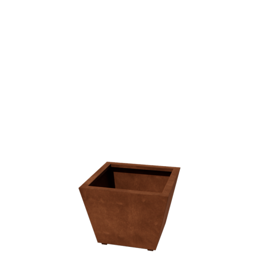 Cortenstaal gelaste plantenbak Cone 60 x 60 x 40 cm met bodem