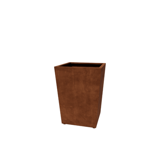 Cortenstaal plantenbak - Cone - 80 x 80 x 101,5 cm - Gelast - Met bodemplaat