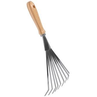 Talen Tools – Handbladharkje – 9 tanden – Verzinkt staal – Essenhouten handvat
