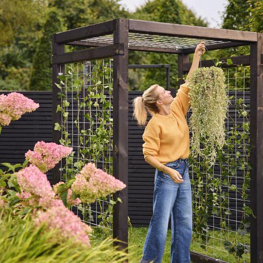 Gaaspaneel met maas 15 x 15 cm stekloos, verzinkte draad, 75 x 180 cm.