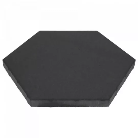 Soft Comfort Zeskant 60/52,5x30x4 cm Nero