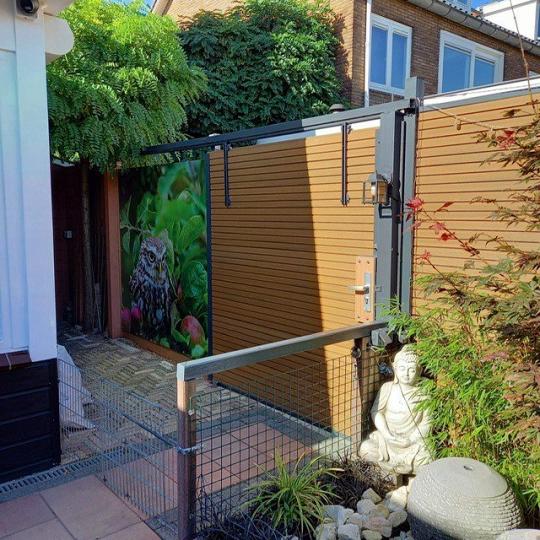 WPC Fence Board Modern Teak – Tuinscherm Plank 21 × 160 mm (wb 150 mm) L-178 cm FSC® 100%