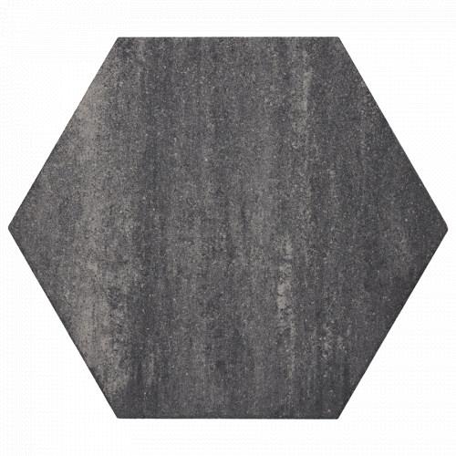 Soft Comfort Zeskant 60/52,5x30x4 cm Grijs/Zwart