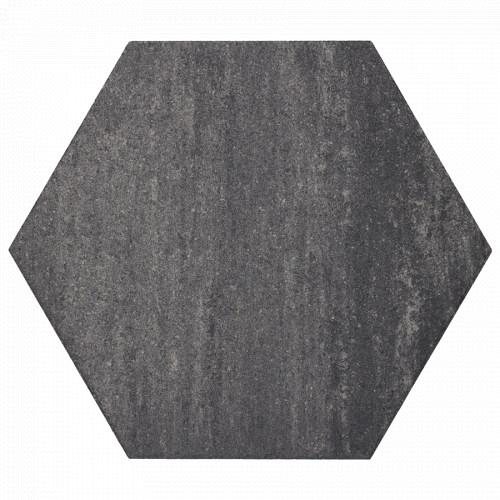 Soft Comfort Zeskant 60/52,5x30x4 cm Grijs/Zwart