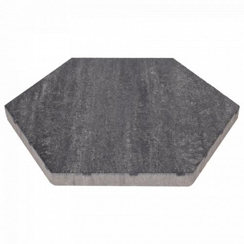 Soft Comfort Zeskant 60/52,5x30x4 cm Grijs/Zwart