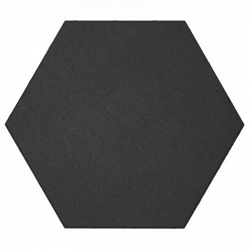 Soft Comfort Zeskant 60/52,5x30x4 cm Nero