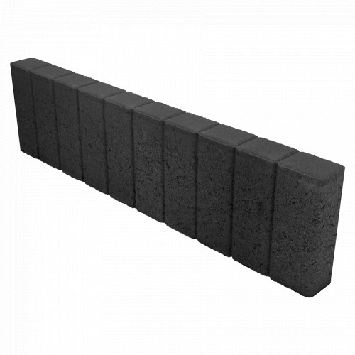 Quadrobandpalissade 8x25x100 cm Zwart