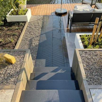 Traptrede 18x40x100 cm Antraciet