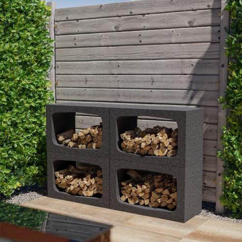 U-element 40x40x50 cm Antraciet