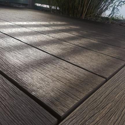 WPC 2,25x13,8x500 cm Fiberdeck Vintage Graphite / Wengé – Duurzaam en Stijlvol Terrasmateriaal