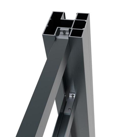 Boston Alu U-lijst start/top RAL7016 2,5x3x175 cm zonder connectoren