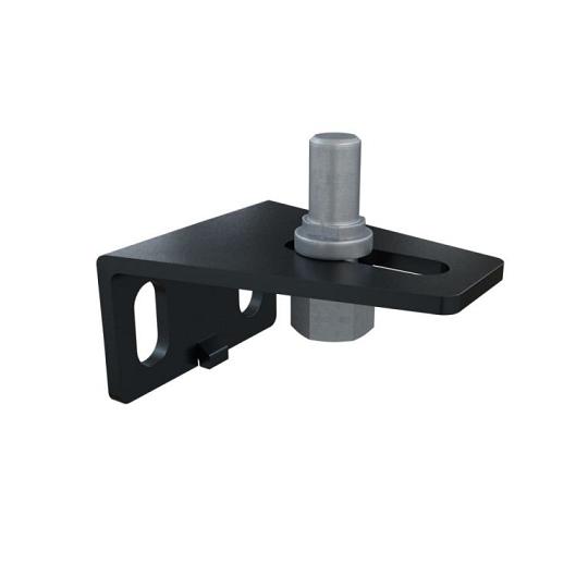 Boston Poortbeugel RAL9005 voor paalmontage onderzijde poort