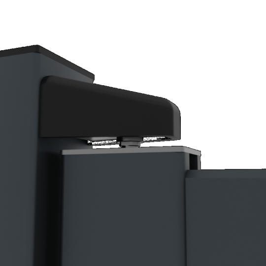 Boston alu vulbaar poortframe 98x183 cm RAL7016 incl insteekslot