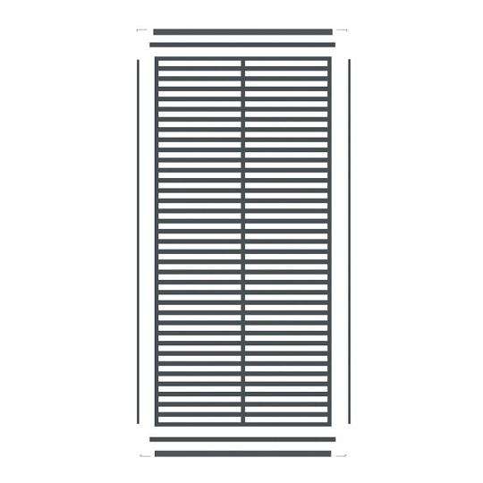 Boston Decopaneel Paxos verticaal 88x182 cm dikte 2 mm RAL7016