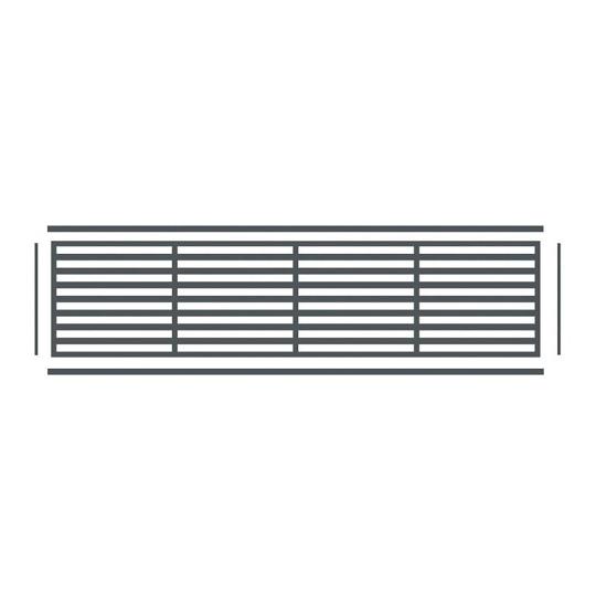 Boston Decopaneel Paxos horizontaal 45x175 cm dikte 2 mm RAL7016