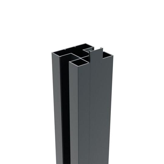Boston alu H paal 7,5x7,5x300 cm RAL7016 incl. alu afwerkingsprofiel 4x24 mm