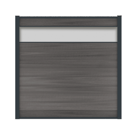 Boston 8mm Matglas gesatineerd 450x1770 mm incl. alu trims boven/onder