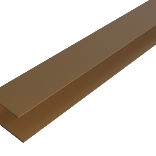 Alu WEO Essential Gardenwall F-profiel Teak 35x45mm L-300 cm RAL8024