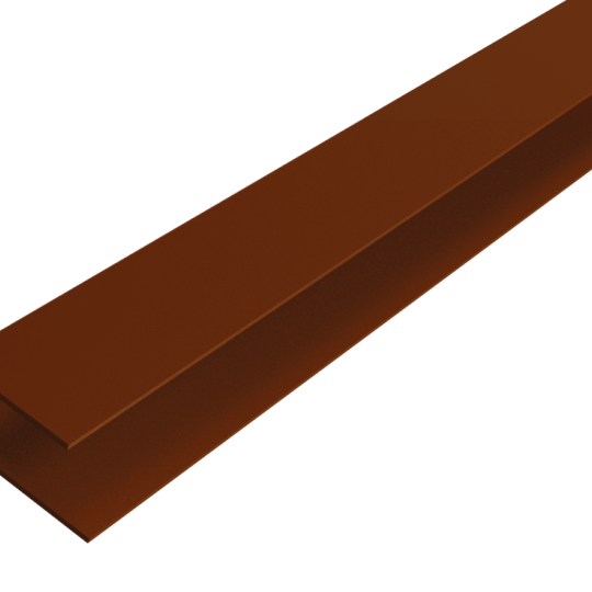 Alu WEO Essential Gardenwall F-profiel Ipé 35x45mm L-300 cm RAL8028