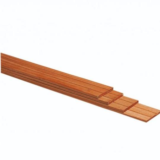 Keruing 1,5 × 14,5 × 274 cm V-groeven Plank Premium
