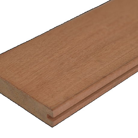 Afri-kulu terrasplank glad Hybrid P131  KD18% Premium 2,1x14,5x455 cm roodbruin