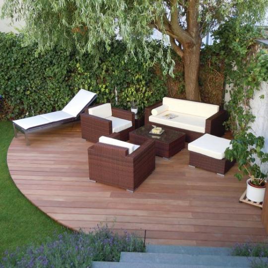 Afri-kulu terrasplank glad Hybrid P131  KD18% Premium 2,1x14,5x455 cm roodbruin