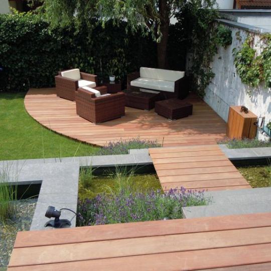 Afri-kulu terrasplank glad Hybrid P131  KD18% Premium 2,1x14,5x155 cm roodbruin