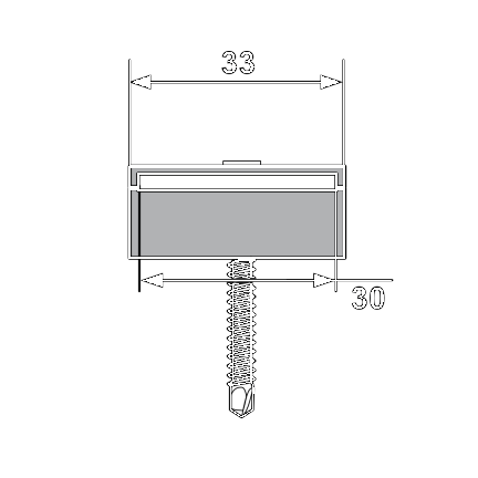 Cobra hybride Clip 8-25 L montageset tbv Hybride schroef 4,8x43 mm 90st + Bit per set