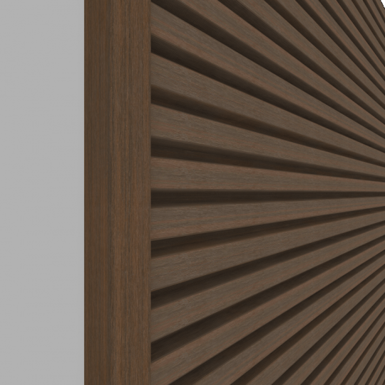 NewTechWood aluminium co-extrusie eindprofiel t.b.v. Castellation PRO, 5 x 5 x 300 cm, Ebony zwart.