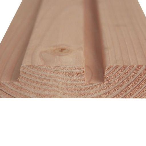 Douglas geschaafd rhombusprofiel 2,7 x 14,5 x 400 cm, onbehandeld.