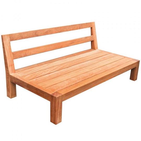 Elephant tuinmeubel Trinidad Almendrillo FSC hardhout bank met rug 68x136x74,5 cm (excl. kussens)