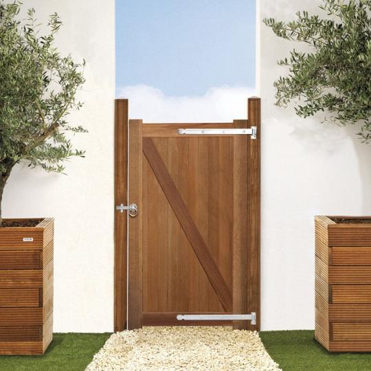 Elephant Poort Belmonte – Bangkirai Hardhout – 3,5 x 100 x 180 cm – Inclusief Beslagset 009155