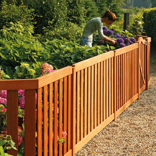 Elephant Tuinhek Recht Luxe Bangkirai Hardhout 3,6 x 180 x 90 cm – Vlak Geschaafd & RVS Geschroefd