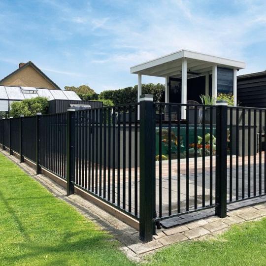 Elephant poortje industrieel zwart aluminium 3x100x85 cm – zwart gepoedercoat inclusief poortbeslag