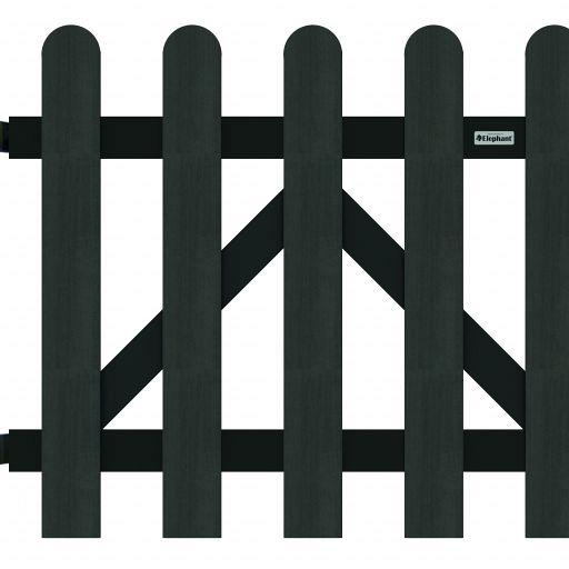 Elephant Poortje Classic Houtcomposiet FSC/GRS Alu Antraciet – Duurzaam en Stijlvol Tuinpoortje