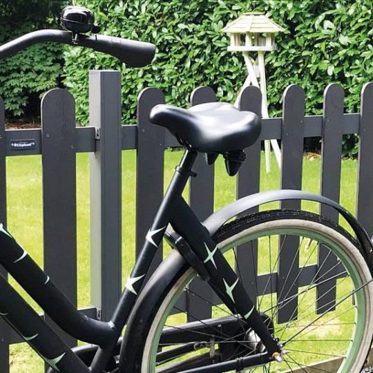 Elephant Tuinhek Classic houtcomposiet FSC/GRS met aluminium – 230 x 180 x 80 cm – Antraciet – RVS g