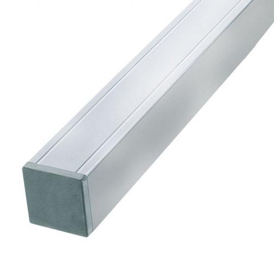 Elephant geassembleerde paal aluminium met kapjes – 6,8 x 6,8 x 186 cm – geanodiseerd aluminium met 